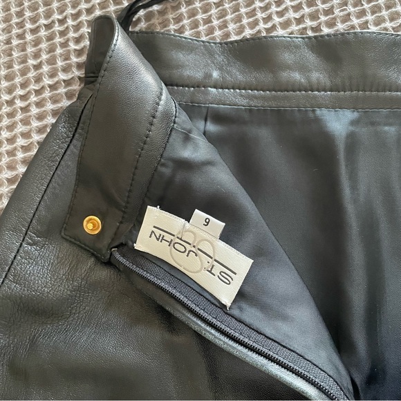 St John black leather pencil skirt - Picture 4 of 15